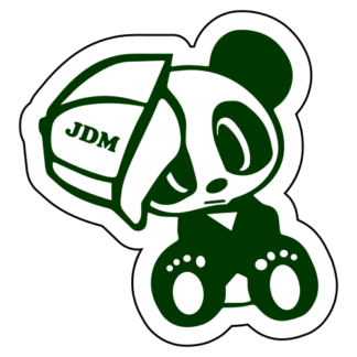 JDM Hat Panda Sticker (Dark Green)